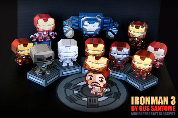 Iron Man 3 Mini Paper Crafts