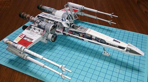 Make Your Own Star Wars X-Wing Starfighter Paper Craft