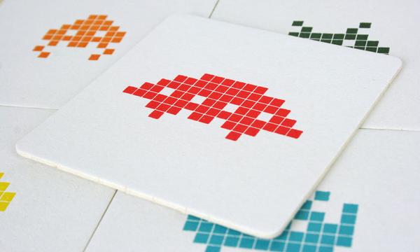 Space Invaders Letterpress Coaster Set