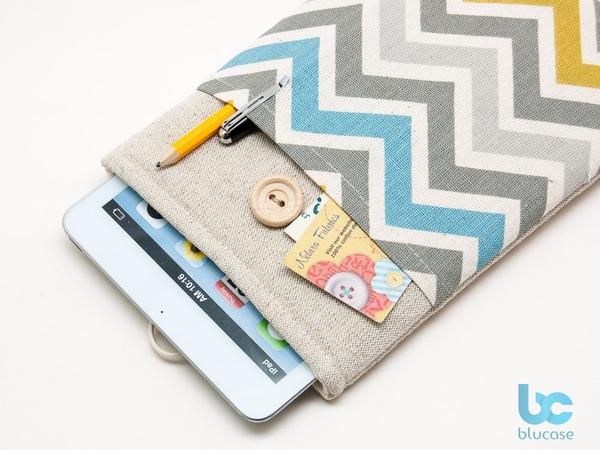 BluCase iPad Mini Case with Pocket and Button Closure