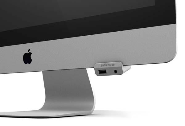 Snowmous AccessIO for Easy Access to iMac's USB Port and Headphone Jack