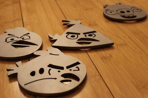 The Angry Birds Steel Drink Coaster Set