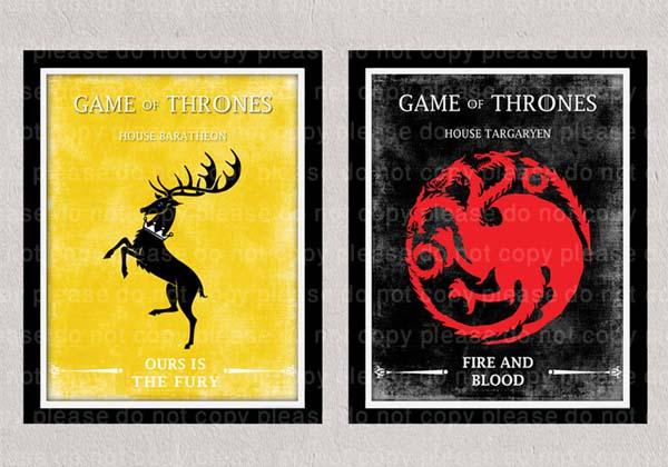 The Game of Throne Movie Poster Set