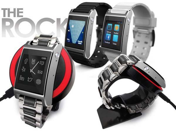 The Rock Smart Watch with Wireless Charging