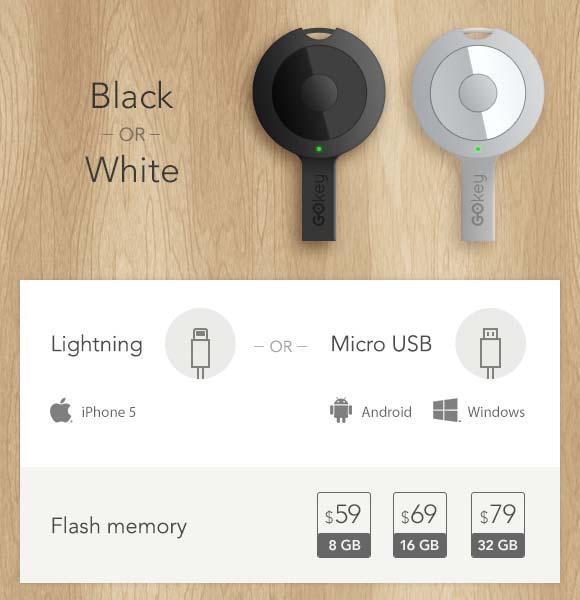 GOKey Tracking Device with Backup Battery, Phone Charger and USB Drive