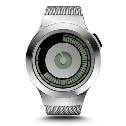 ZIIIRO Saturn Digital Watch in Chrome Silver