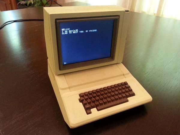 The Handmade Miniature Apple Monitor II with Working LCD Display