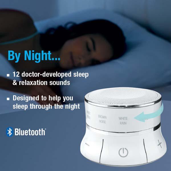 Tranquil Moments Bedside Bluetooth Speaker with Sleep Sounds and Alarm Clock
