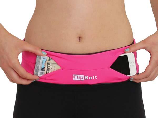 FlipBelt Workout and Running Belt with Four Pockets