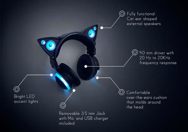 Axent Wear Cat Ear Headphones with External Speakers