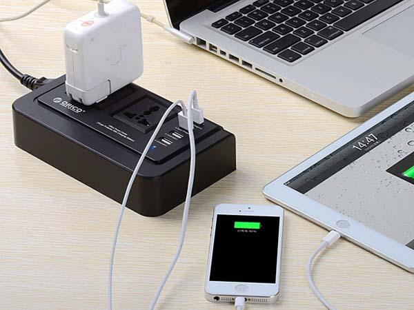 Orico 4-Port USB Charger with Two Outlets