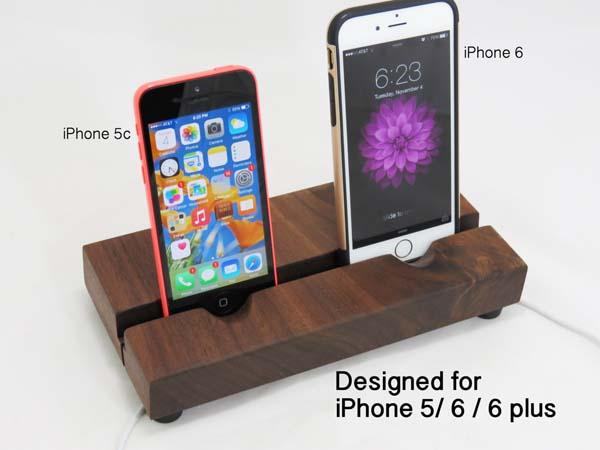 The Handmade Dual Docking Station for iPhone 6/6 Plus/5