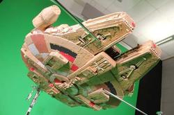 The Highly Detailed Millennium Falcon Made with Cardboard Boxes