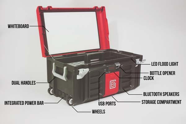 Coolbox An Advanced Toolbox with Bluetooth Speaker, USB Charger and More