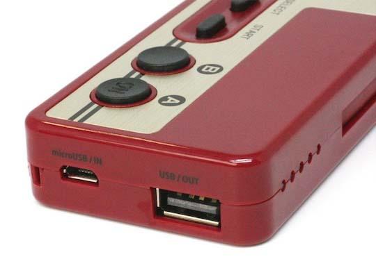 Retro Nintendo Famicom Controller Power Bank with Card Reader