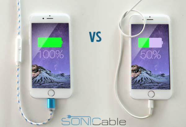 SONICable Charging Cable Allows to Charge Smartphones Twice as Fast