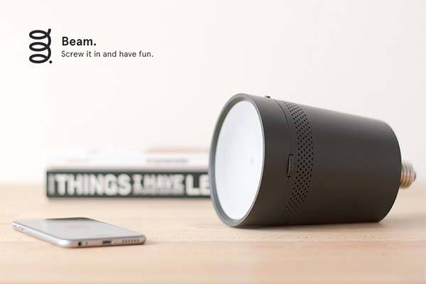 Beam Smart Projector Fits in Any Light Socket