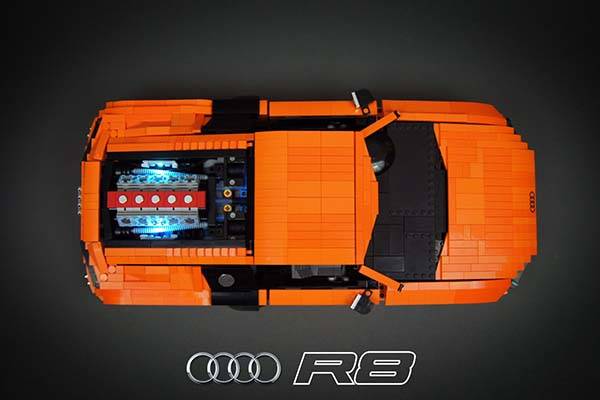 The Awesome RC Audi R8 V10 Supercar Built with LEGO Bricks