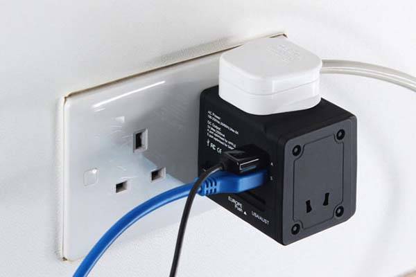 The Universal Travel Adapter with WiFi Router and Dual USB Charger