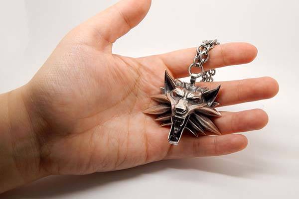 The Witcher Geralt of Rivia's Necklace with Wolf Head Pendant
