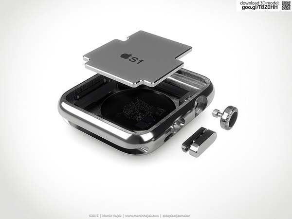 3D Rendered Apple Watch Teardown Displaying Meticulous Internal Detailing