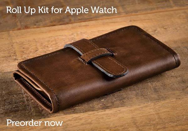 Pad&Quill Roll Up Kit for Your Apple Watch's Charger and Extra Straps