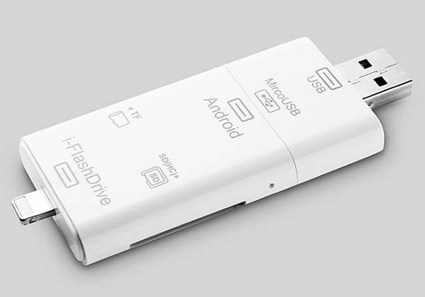 The 3-In-1 i-FlashDrive HD Card Reader Supports iOS, Android and Computer
