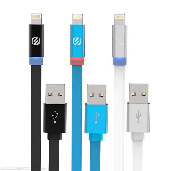 Scosche flatOUT LED Lightning Charging Cable