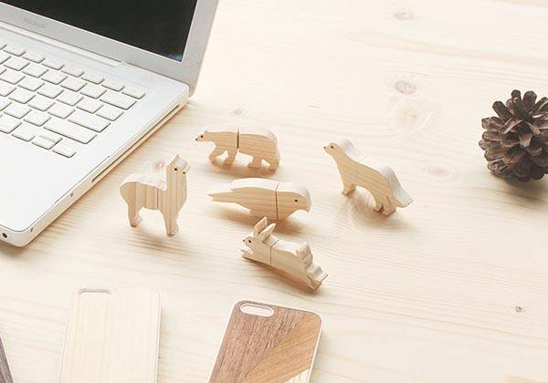 The Cute Handmade Wooden Animal USB Flash Drives