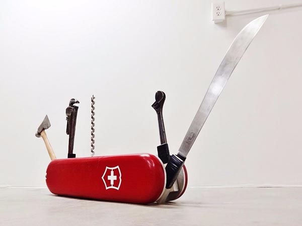 The Handmade Huge Swiss Army Knife Shaped Multi-Tool is Designed to Smash Zombies