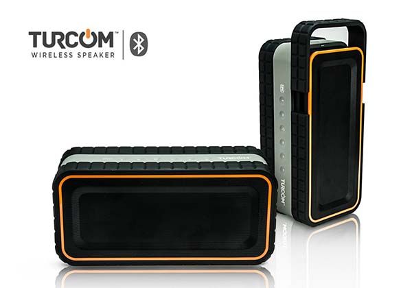 Turcom Acousto Shock Water Resistant Portable Bluetooth Speaker
