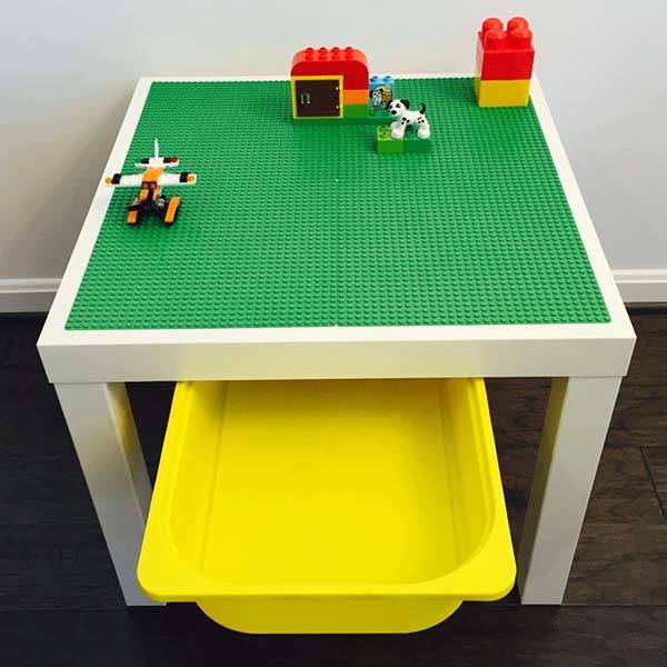 Handmade LEGO Table with Storage Bin