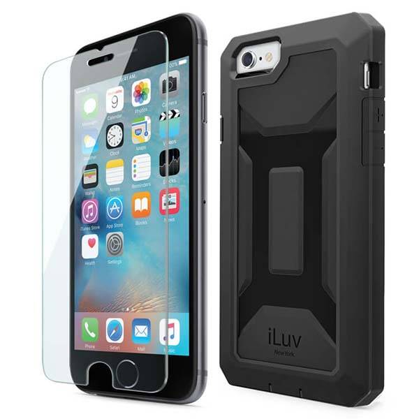 iLuv DropArmor X iPhone 6s Case with Tempered Glass Screen Protector