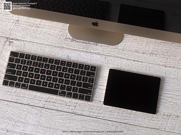 The Renderings Show Us Gold iMac, Magic Trackpad 2 and Magic Keyboard