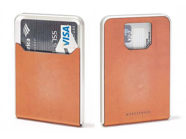 Grovemade Minimalist Wallet Made from Aluminum and Leather