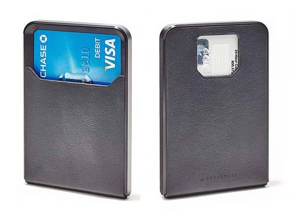 Grovemade Minimalist Wallet Made from Aluminum and Leather