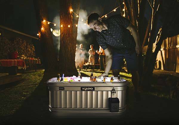 Igloo Party Bar Cooler with a Built-In LED Light System