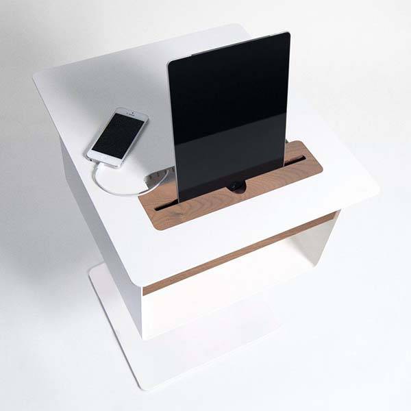 Spell Nomad Nightstand Table with Integrated Charging Station