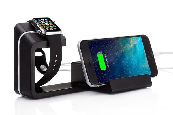 Element 2-In-1 Dual Charging Station with 2 USB Ports for Apple Watch and iPhone