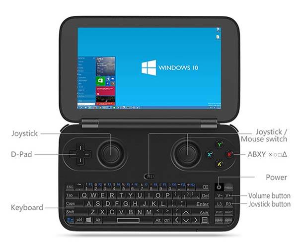GPD WIN Pocket-Friendly Handheld Laptop with 5.5-Inch Screen and Game Controller