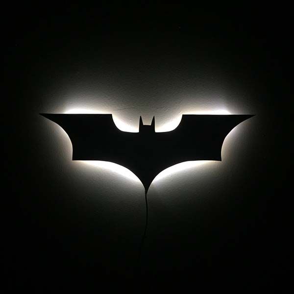Handmade Batman Sign LED Wall Lamp