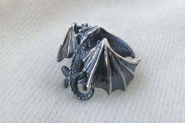Handmade Game of Thrones Dragon Silver Ring
