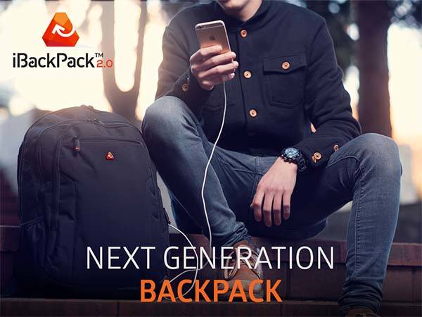 iBackPack 2.0 Backpack with Bluetooth Speaker, Hotspot, Power Bank and More