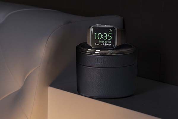 Sena Apple Watch Leather Travel Case Works as Charging Dock