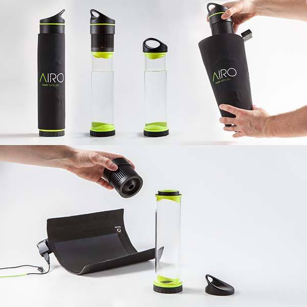 Fontus Self Filling Water Bottle Powered by Solar Panel