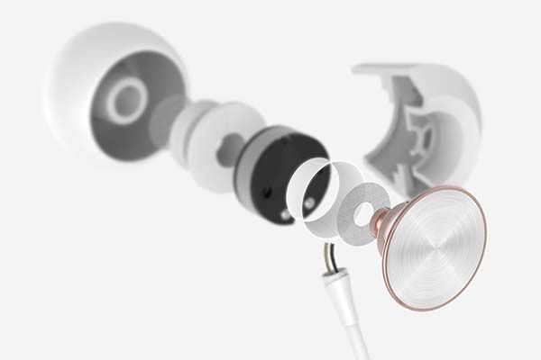 The Focus Earbuds with Two Unique Caps