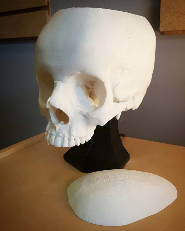 3D Printed Skull Desk Lamp