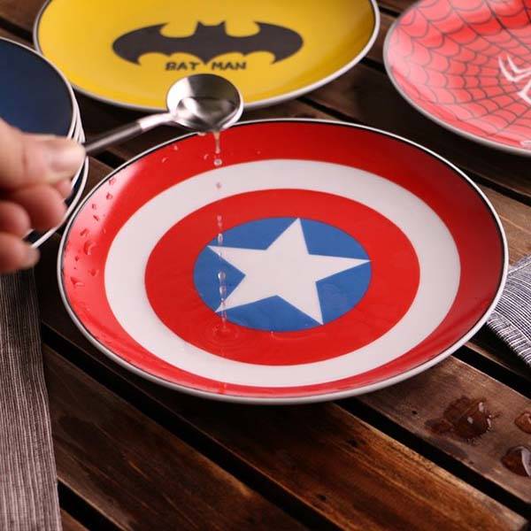 The Ceramic Superheroe Inspired Cartoon Dessert Plates