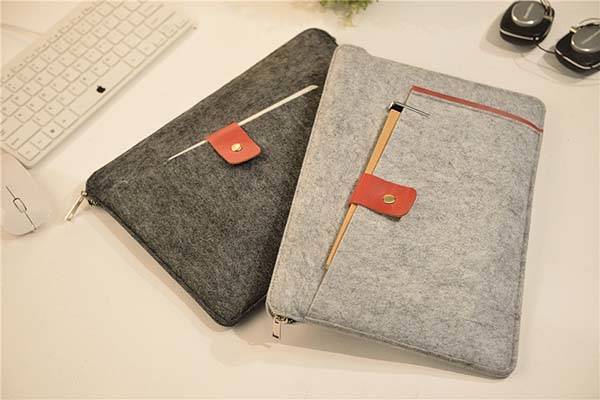 Handmade Zipper Felt MacBook Case