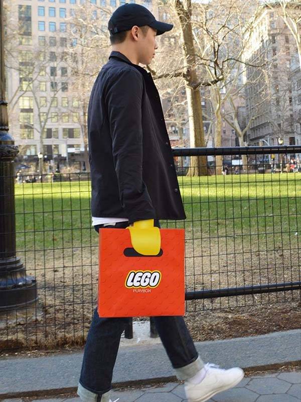 lego playbox bag inspired by minifigure
